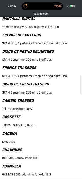 Bicicleta Eléctrica Gas Gas ECA 1