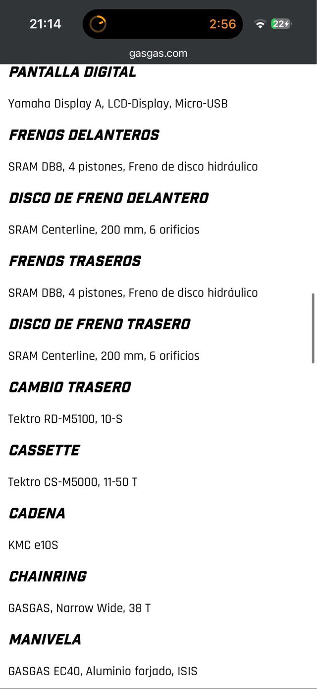 Bicicleta Eléctrica Gas Gas ECA 1