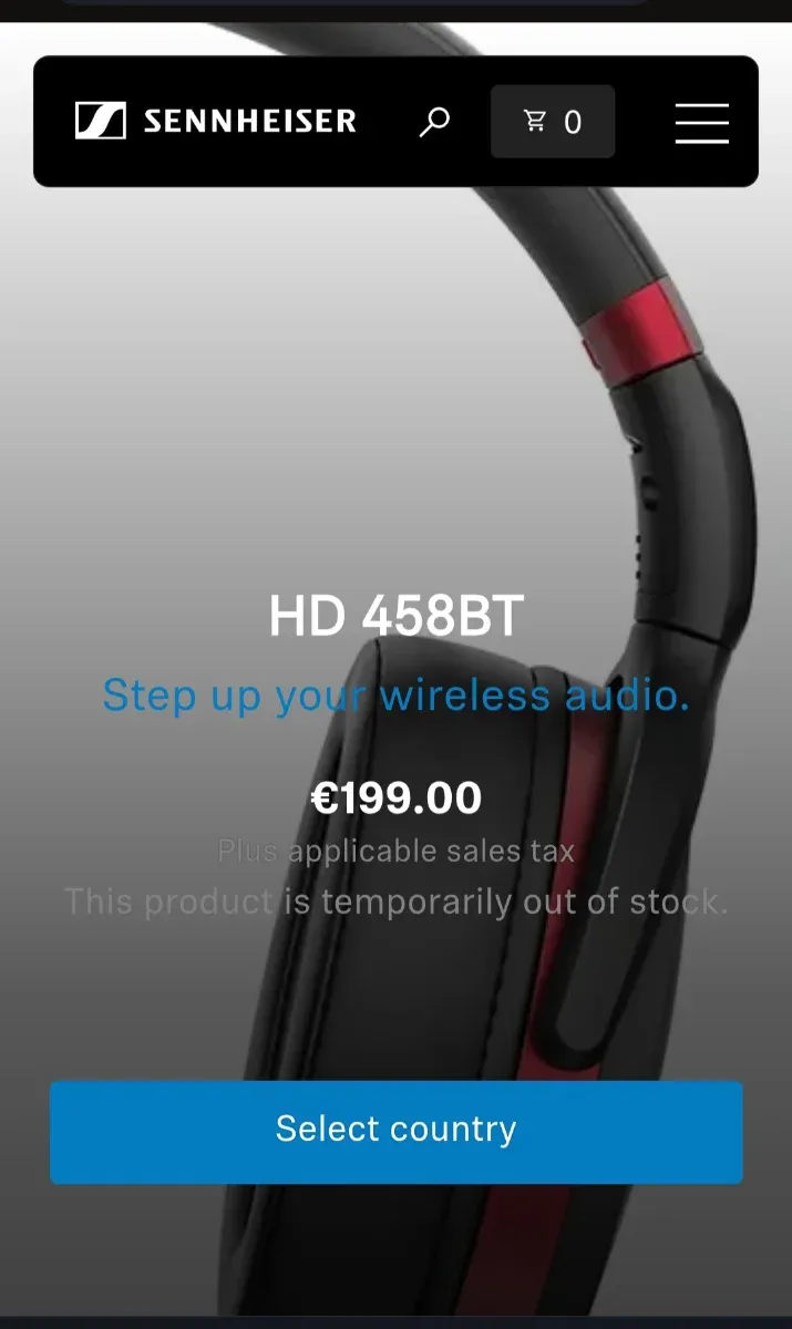 Auriculares Sennheiser HD 458BT Negros / Rojo