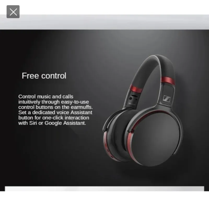 Auriculares Sennheiser HD 458BT Negros / Rojo afbeelding 8