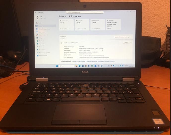 Portátil Dell Latitude E5270 i5-6200U 512GB 8GB afbeelding 2