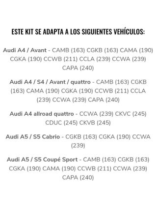 Kit Manguitos Silicona Audi A4 A5