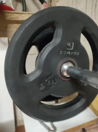 2  Discos de pesa caucho 15 kg