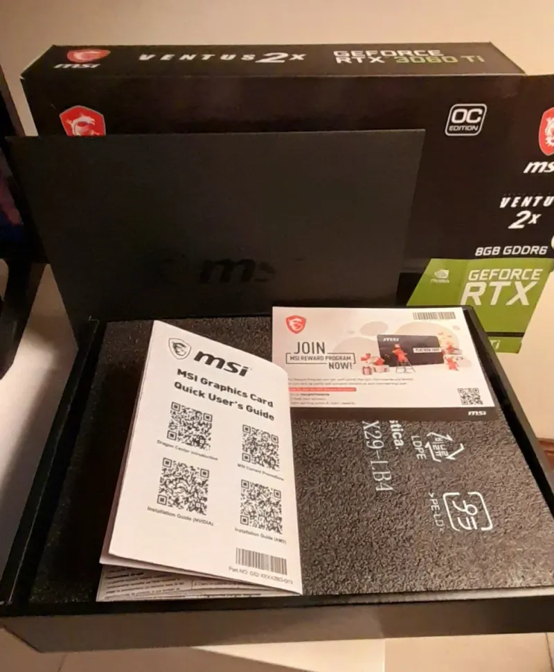 Caja - Embalaje gráfico MSI GeForce RTX 3060 Ti afbeelding 7