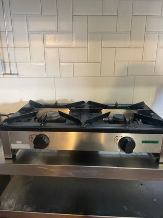 Fornello a gas professionale a 2 fuochi