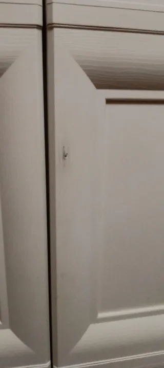 Armario escobero de plástico beige