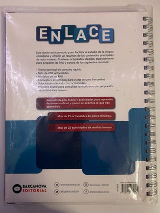 Enlace. Dosier de Lengua castellana. Bachillerato