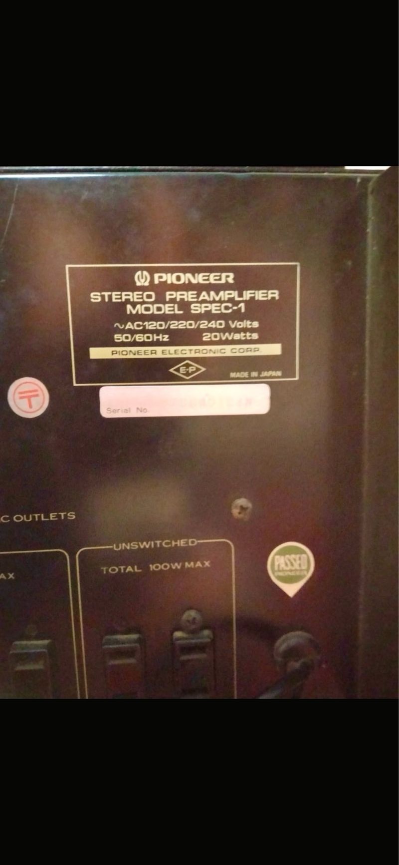Set PIONEER Spec 1 & Spec 2 Alta Gama IMPECABLES! afbeelding 10