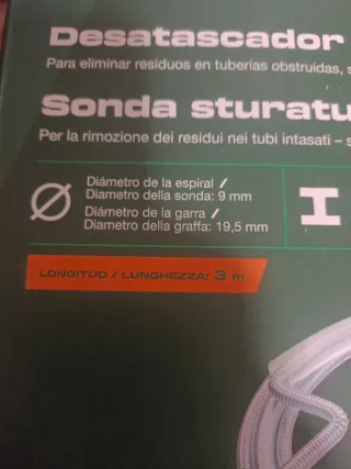 Parkside Desatascador Tuberías 3m