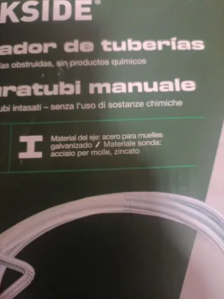 Parkside Desatascador Tuberías 3m