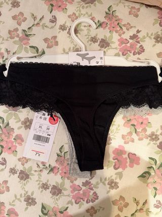 Pack 2 Tangas Lefties Algodón Encaje XL