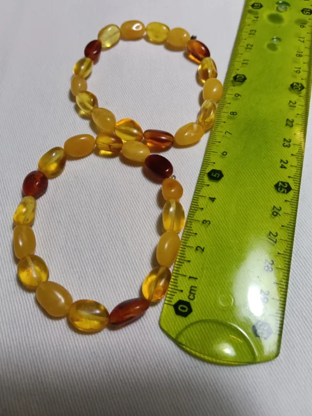 Lote 2 Pulseras Ámbar Natural