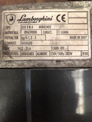 Quemador Lamborghini Caloreclima