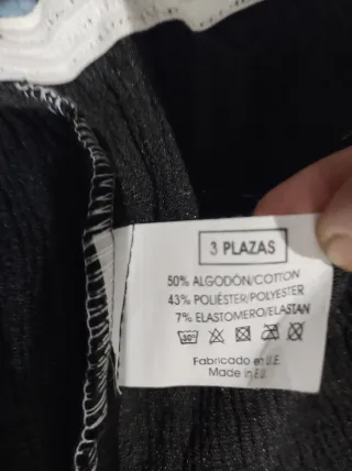 Funda sofá elástica negra 3 plazas