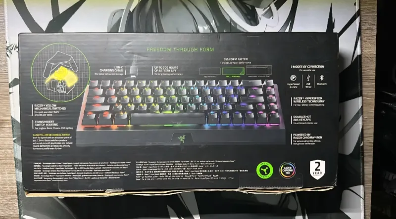 Razer Blackwidow V3 Mini Hyperspeed afbeelding 2