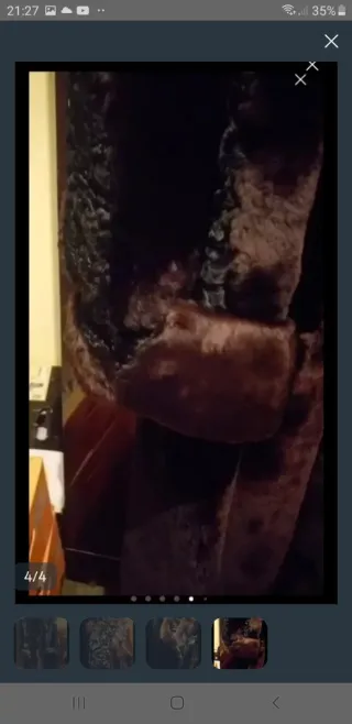 Abrigo largo vintage muton y astracán