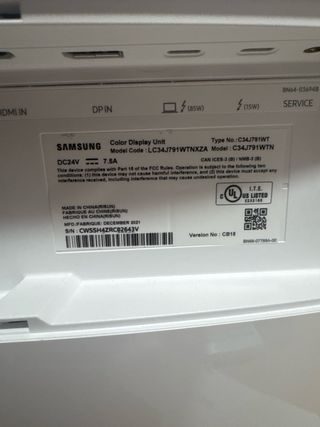 Vendo monitor curvo Samsung C34J791 de 34 pulgadas