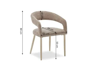 Mesa ovalada y 4 sillas beige