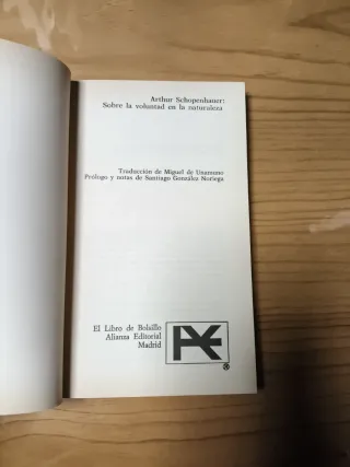 Sobre la voluntad en la naturaleza