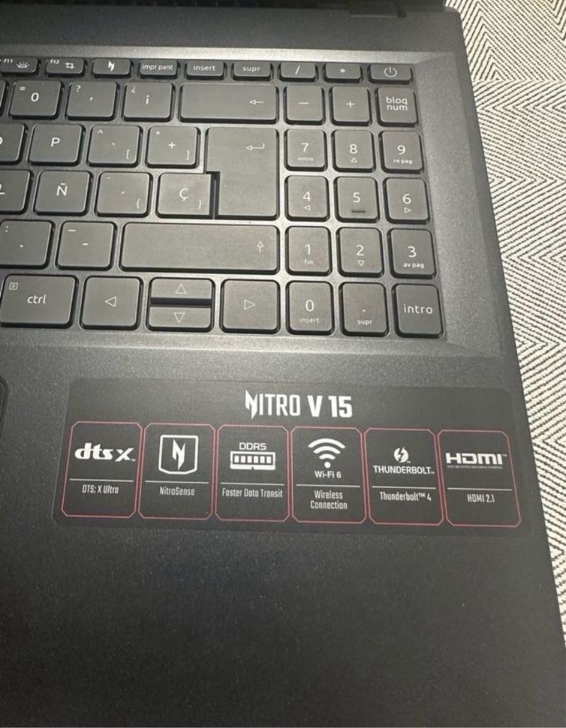 Portátil Gaming Acer Nitro V 15 Negro afbeelding 4