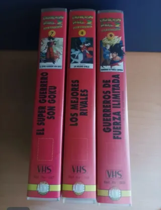 Dragon Ball Z VHS Pack 7-8-9 España Retro Vintage.