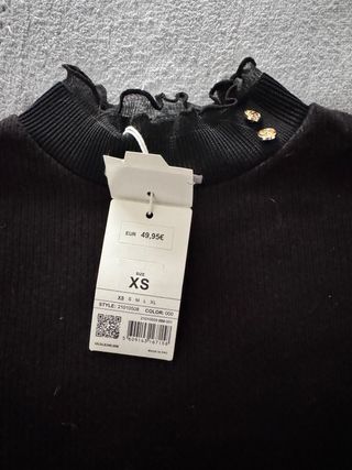 Jersey Salsa Jeans Negro Talla XS Nuevo