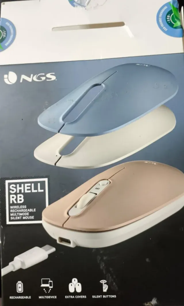 Ratón NGS Shell RB Inalámbrico Recargable