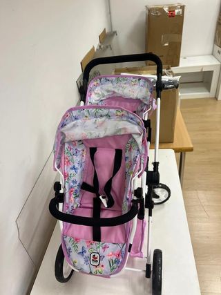 Carrito gemelar para muñecas