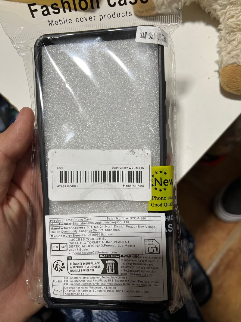 Funda Samsung S21 Ultra 5G Negra sin uso