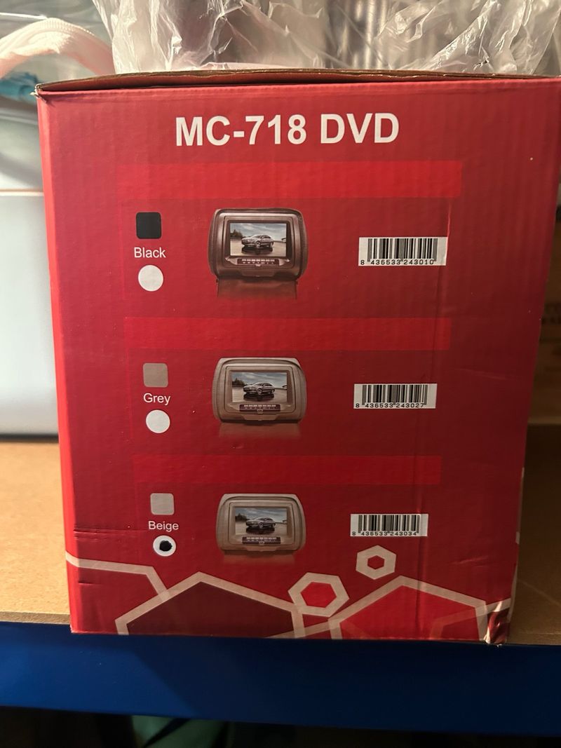 Pantalla DVD Reposacabezas Coche MC-718