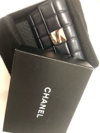 Monedero Chanel Piel Azul Marino