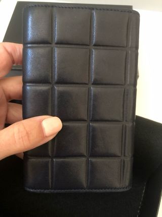 Monedero Chanel Piel Azul Marino