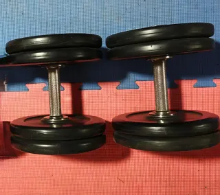 MANCUERNAS PESAS PRO RECUBIERTAS DE GOMA 28MM 44KG