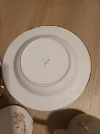 Vajilla Nasico Porcelana Flores Dorada