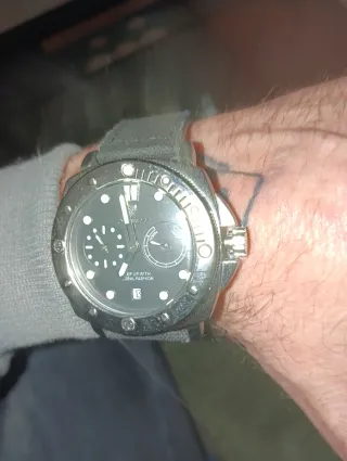 Reloj POEDAGAR Hombre Negro/Plata ,Nuevo.