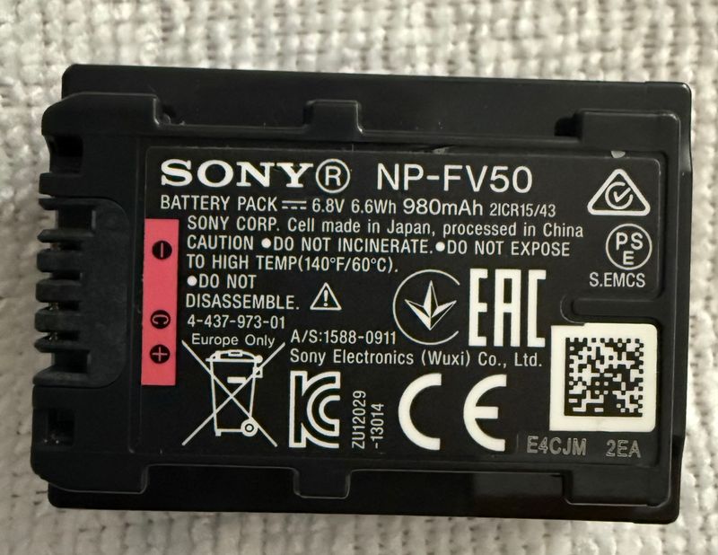 Batería Sony InfoLithium V ActiFORCE afbeelding 2