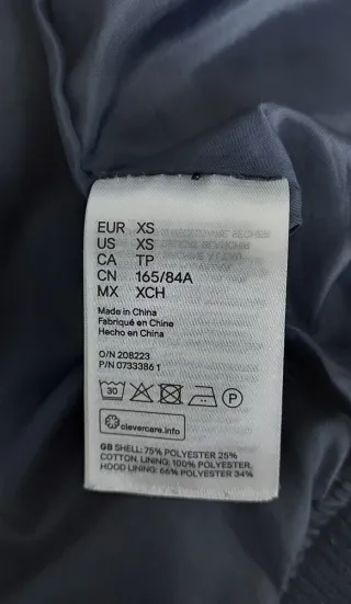 Giubbotto / Giacca H&M blu con cappuccio
