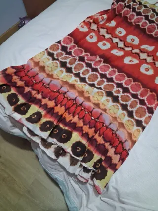 Vestido largo estampado multicolor