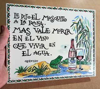 Azulejo Le dijo el mosquito a la rana