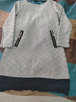 Vestido estampado rombos cremalleras