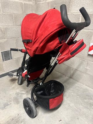 Triciclo Plegable con Barra y Cesta