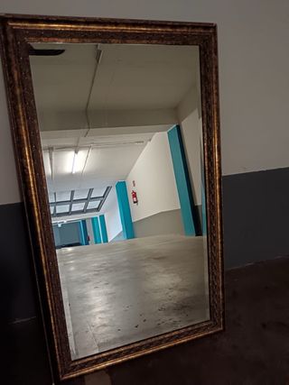 Espejo Grande Madera Dorado