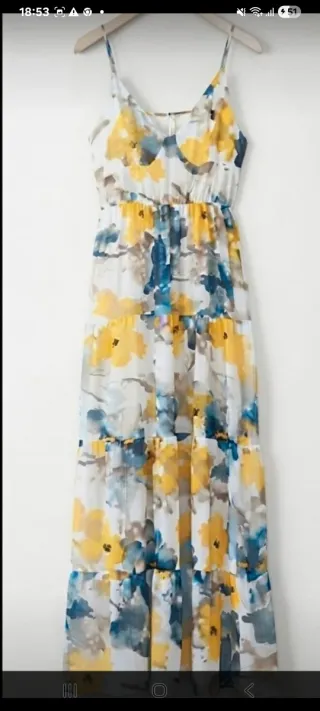 Vestido largo floral talla XL