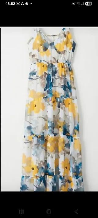 Vestido largo floral talla XL