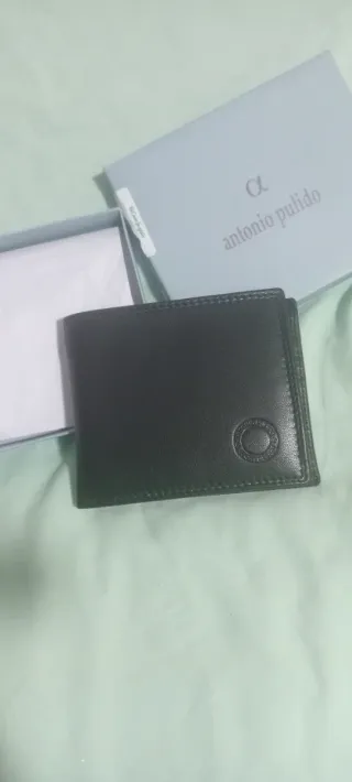 Cartera de piel caballero Antonio Pulido negra