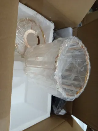 Lámparas colgantes cristal y metal negro