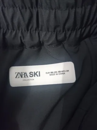 Pantalón nieve Zara mujer Talla XS negro con RECCO