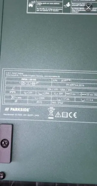 Soldador Hilo Tubular Parkside Inverter