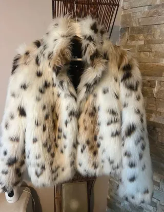 Abrigo pelo Zara multicolor