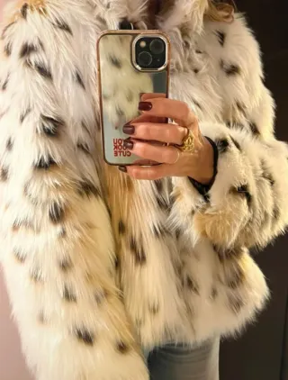 Abrigo pelo Zara multicolor